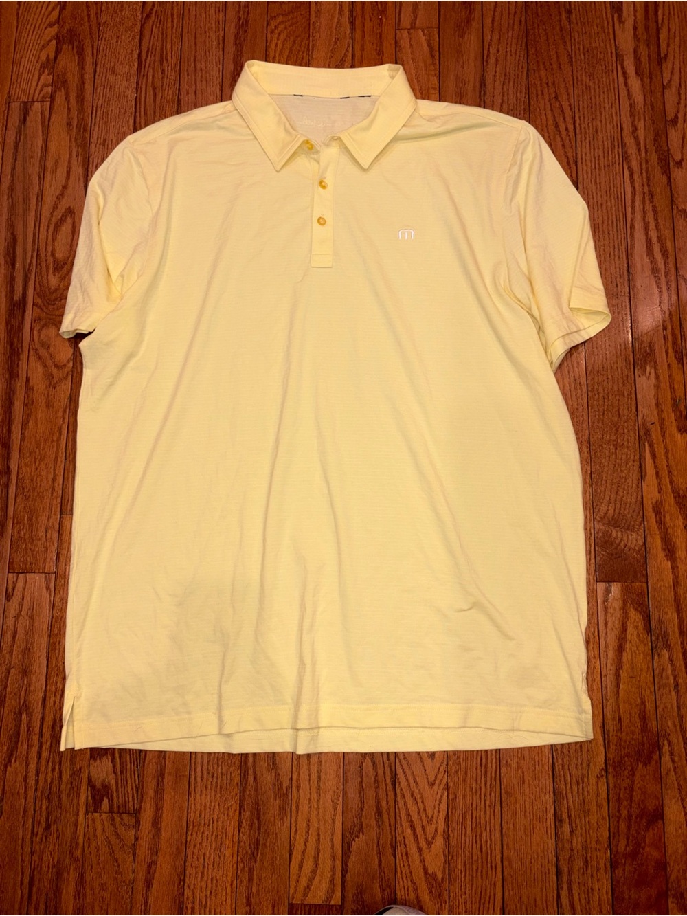 Travis Mathew Yellow Polo Shirt XL
